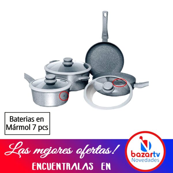 Baterias en Marmol 7 pzs